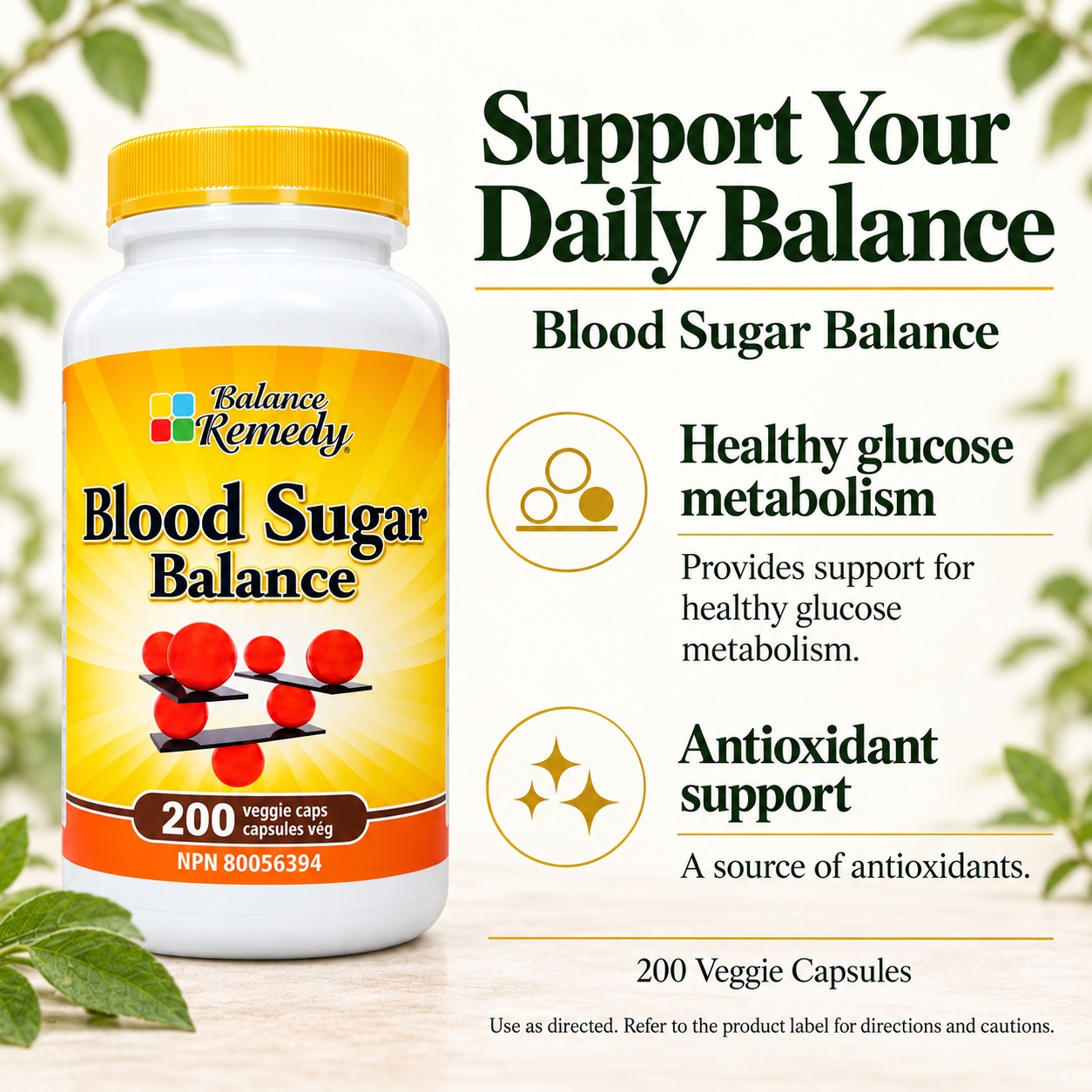 Blood Sugar Balance supports healthy glucose metabolism and provides antioxidants