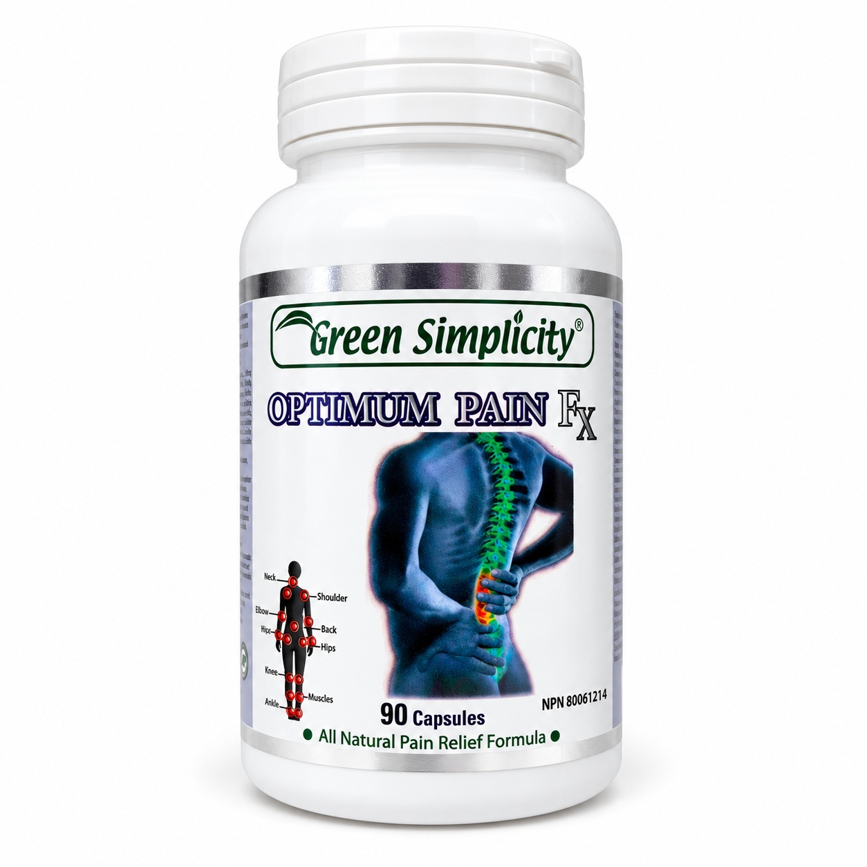 Green Simplicity Optimum Pain FX, 90 capsules
